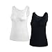 Camisoles for Women with Built-in Shelf Bras, Wide Straps Padded Bra Tank Top