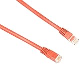 Monoprice Cat6 Ethernet Patch Cable - Network Internet Cord - RJ45, Stranded, 550Mhz, UTP, Pure Bare Copper Wire, Crossover, 24AWG, 7ft, Red