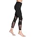 Yoga Pants, FEIVO Women's Power Flex Yoga Pants Tummy Control Workout Yoga Capris Pants Leggings,Mesh-black2,Large