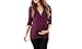 Mother Bee Women's Criss Cross Maternity and Nursing Wrap Tunic, X-Large, Purple
