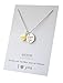 Sister I Love You Best Friends Two-Piece Pendant Gift Card Heart Necklace 18 Inch