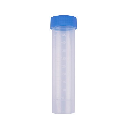 Eowpower 30pcs 50ml Plastic Vial Storage Container Test Tubes for Laboratory Lab