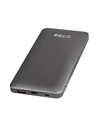 eeco USB C Portable Charger, carga rápida 3.0, 10000 mAh tipo C Cargador de batería externo para Samsung Galaxy S8, iPhone, MacBook, Nexus, Pixel, LG, Blackberry y más