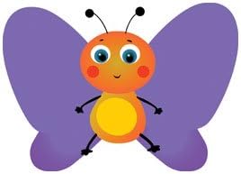 Baby First TV - Butterfly Self-Adhesive Wall Decal, 6" x 6" - PERFECT BIRTHDAY GIFT
