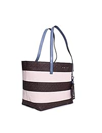 Michael Michael Kors East West bolsa Grande, de rayas café   Denim