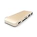 Satechi Aluminum Type-C USB 3.0 3-in-1 Combo Hub with USB-C Pass-Through for 2015/2016/2017 MacBook 12-Inch (Gold)