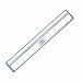 Stick-On Anywhere Portable Wireless Automatic Motion Sensing Pure White LED Light Bar with Magnetic Strip for Closet Locker Basement (AAA Battery Operated) - Silver