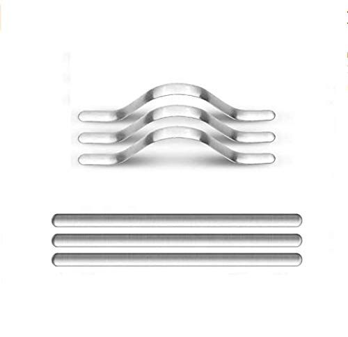 Jo & Chel 100PCS Pieces Aluminum Strip Adhesive Nose Bridge Metal Wire Metal Strip Wire Caps Nose Clip Flat Nose Bridge Strip for Making Face Cover DIY Handmade Craft Accessories