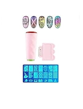 Trendy Club Nail Art Stamp Stencil Tool Kit Stamper Design Stamping Image Template Plate Set