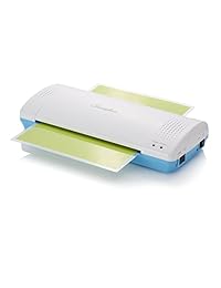 Laminador térmico Swingline Inspire Plus, de color blanco y azul, grosor máximo de 9 pulgadas y calentamiento rápido, con fundas plastificadas (modelo 1701863ECR), Azul