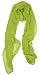 Love Lakeside Modern Chiffon Solid Color Silk Blend Oblong Scarf 02-Lime Green