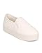 Breckelles DH58 Women Leatherette Quilted Round Toe Platform Slip On Sneaker