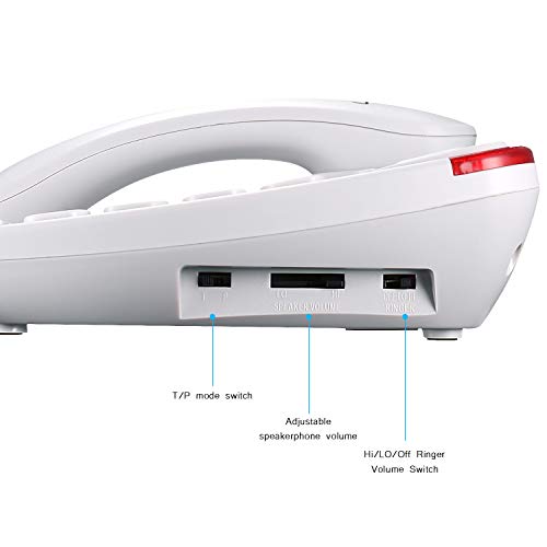 Ornin S016 Big Button Corded Telephone with Speaker, Hearing Aid Compatible for Seniors (White) - Thumbnail 2