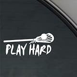 Play Hard Lacrosse Decal Car Truck Window Sticker
