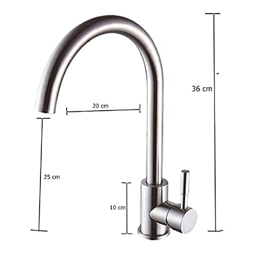 Torneira Cozinha Monocomando Inox Escovado Bica Movel