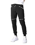 JD Apparel Mens Hipster Hip Hop Zipper Detailed Biker Jogger Sweatpants
