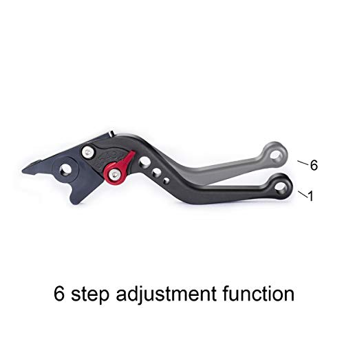 Hopider Short Brake Clutch Levers for Honda GROM MSX125 2014-2019, CBR250R 2011-2013, CBR300R/CB300F/FA 2014-2019, CB400F/CB400R 2013-2015, CBR500R/CB500F/X 2013-2019, Monkey 125 2018-2019,Black - Thumbnail 3