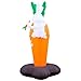 Holidayana Bunnies and Carrot Easter Inflatable 8ft Inflatable Yard Decor Includes Built-in Bulbs, Tie-Down Points, and Powerful Built-in Fan
