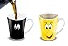 Cortunex. Morning Coffee Mug. 12 Ounce. Changing Color Mug For Or And Your Friend. Ceramic Heat Sensitive Color Changing Coffee Mug. Novelty Heat Sensitive Mug With A Funny Smiley Face