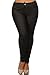 ICONOFLASH Women's Jeggings Pull On Slimming Cotton Jean Like Leggings (Black, 3XL)