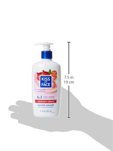 Kiss My Face Moisture Shave Shaving Cream, Pomegranate Grapefruit Shaving Soap, 11 Oz
