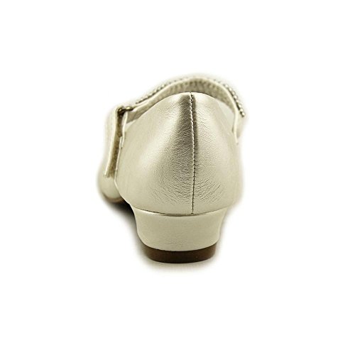Swea Pea & Lilli Girl's Low Heel Girls Dress Shoe with Rhinestone Strap Ivory 1 - Thumbnail 2