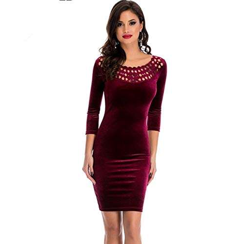 burgundy winter dress