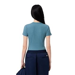 Lacoste Womens Crew Neck Short Sleeve Slim Fit