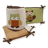 Lambs & Ivy Forest/Woodland Crib Bumper with Beige, Brown and Green - Echo