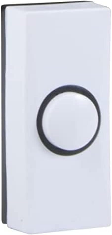 Byron 7910 Wired Bell Push White 2 Wire Doorbell Button