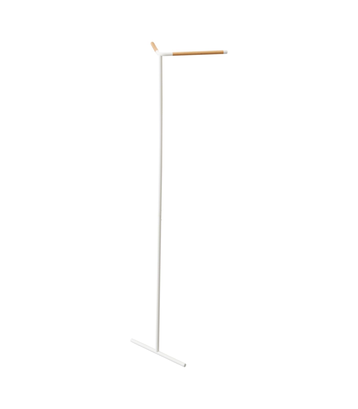Yamazaki Home Tower Freestanding Corner Coat Rack, Modern Leaning Coat Hanger Stand With Wooden Accent For Bedroom Living Room Or Entryway, 63