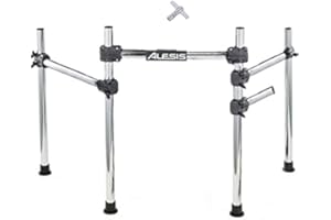 Alesis Surge Chrome Metal Electronic Drum Rack and Silverline Audio Drum Key Bundle [Compatible with most Alesis/Roland/Yamaha/Simmons/Ion Sets]