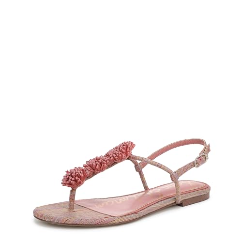Sam Edelman Women's Eliza Flat Sandal, Pink Lily, 5