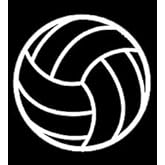 LLI Volleyball | Decal Vinyl Sticker | Cars Trucks Vans Walls Laptop | White | 5.5 x 5.5 in | LLI1210