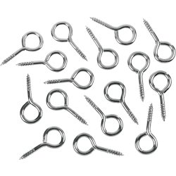 Bag of 100 steel screw eyes No 8 x 40mm (Zinc plated)