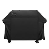 Homitt Gas Grill Cover, 64-inch 600D Heavy Duty Waterproof BBQ Cover with Handles and Straps for Most Brands of Grill -Black