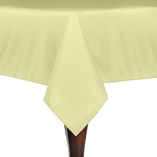 Ultimate Textile 72 x 72-Inch Square Polyester Linen Tablecloth Maize Light Yellow