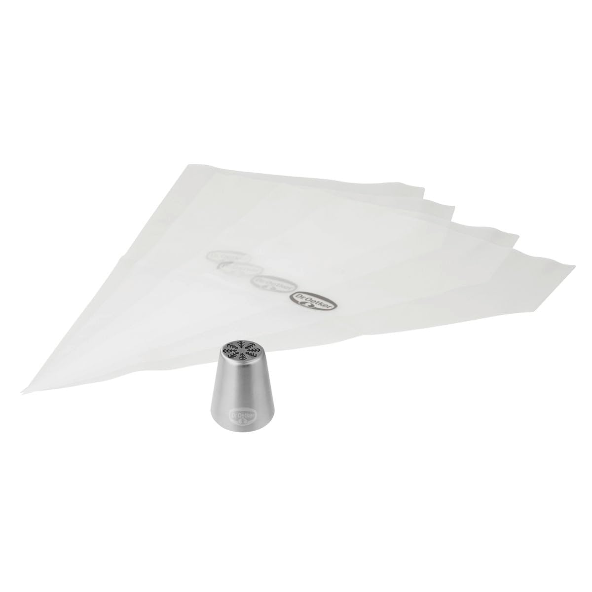 Dr.Oetker 1377 Icing Piping Nozzles with 4 Decorating Pockets
