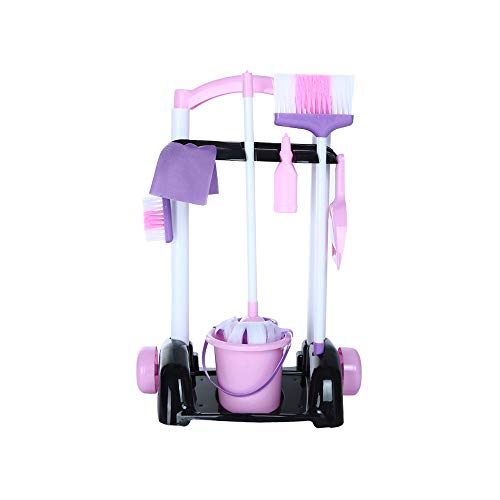 Cleaning Trolley Housekeeping Play Set - Childrens Portable Cleaning Set (US STOCK) - Thumbnail 7