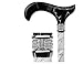 Ez2care Luxury Adjustable Folding Cane with Carrying Case, Black and White Geometric Pattern
