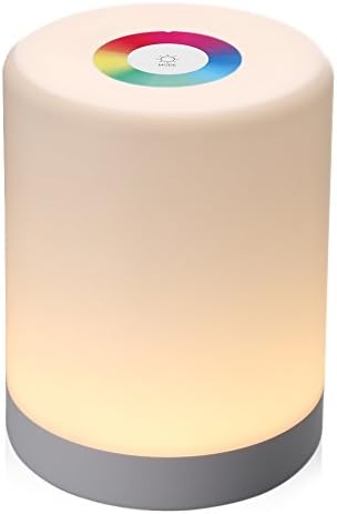 The Kingdom Store Dimmable 2800K-3100K Warm White Light & Color Changing RGB Touch Lamp with Rechargeable Internal Battery for Bedroom