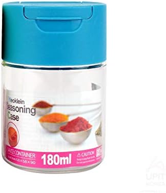 UPIT 6oz Clear Plastic Spice Jars Storage Container, (1pcs in Random Color)