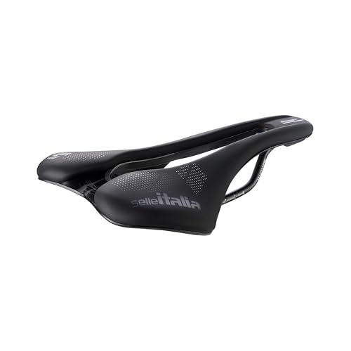 Selle Italia SLR Boost TM Superflow - Fahrradsattel mit klassischem SLR-Design, komfortablem Gel-Rennradsattel und Superflow-Lochung, Schale aus Carbo