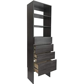 Modular Closets Shelf Tower System with Solid Wood Dovetail Drawers (18