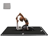 Large Yoga Mat 72"x 48"(6'x4') x 6mm Extra Wide TPE