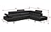 Poundex Sectional Sofa, Black