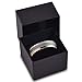 Charming Jewelers Tungsten Wedding Band Ring 4mm Men Women Comfort Fit 18k Yellow Rose Gold Black Grey Step Bevel Edge Brushed Polished