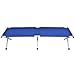 Goplus® Heavy Duty Foldable Camping Cot Portable Military Bed Hiking Travel W/Carrying Bag (Blue)