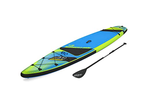 Bestway | Hydro-Force Aqua Excursion Tech Inflatable Stand-Up Paddleboard Set| Inflatable SUP with Hand Pump, Backpack, Leash, Fin, Paddle