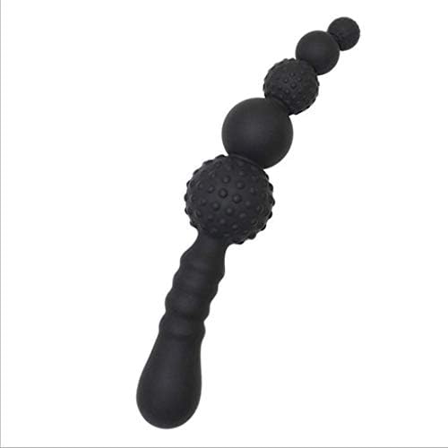 Anales Plug Bead Kit Silicone Comfortable Small Training Expander Black Insert Toy Stick